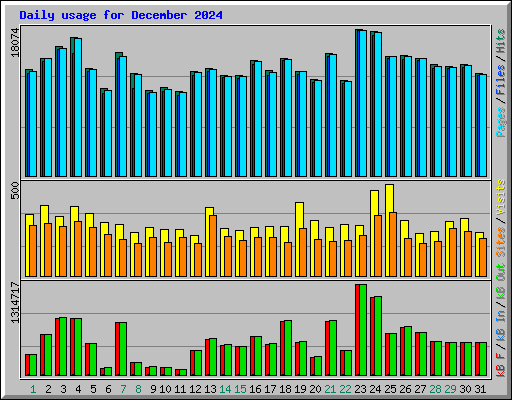 Daily usage for December 2024