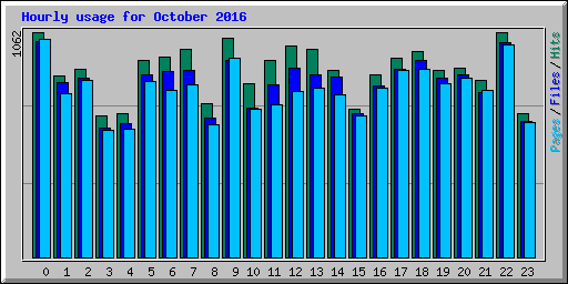Hourly usage for October 2016