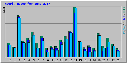 Hourly usage for June 2017