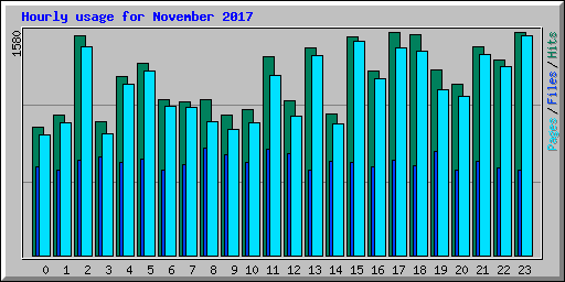 Hourly usage for November 2017