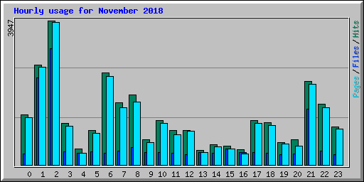Hourly usage for November 2018