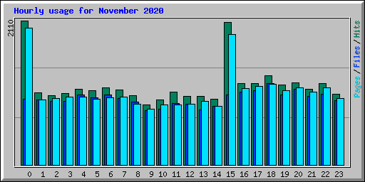 Hourly usage for November 2020