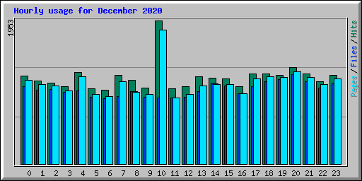 Hourly usage for December 2020