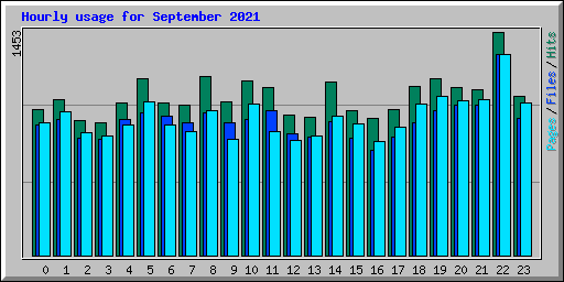 Hourly usage for September 2021