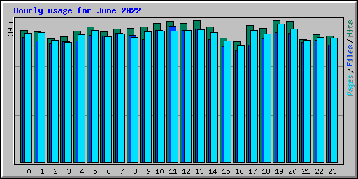 Hourly usage for June 2022