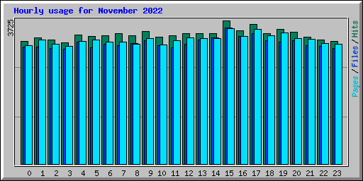 Hourly usage for November 2022