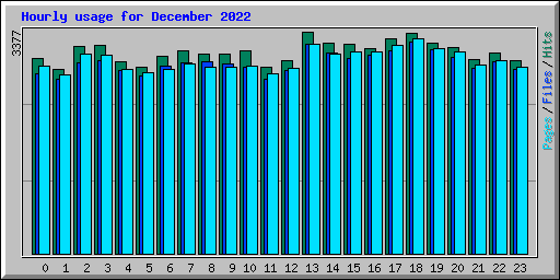 Hourly usage for December 2022