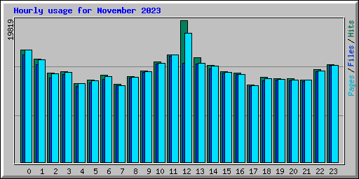 Hourly usage for November 2023